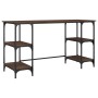 Oak brown engineering metal and wood desk 140x50x75 cm by , Desks - Ref: Foro24-845330, Price: 87,31 €, Discount: %