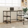 Oak brown engineering metal and wood desk 140x50x75 cm by , Desks - Ref: Foro24-845330, Price: 87,31 €, Discount: %