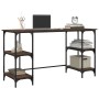 Oak brown engineering metal and wood desk 140x50x75 cm by , Desks - Ref: Foro24-845330, Price: 87,31 €, Discount: %