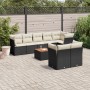 8-teiliges Gartensofa-Set und schwarze synthetische Rattankissen von , Gartensets - Ref: Foro24-3223732, Preis: 603,86 €, Rab...