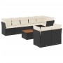 8-teiliges Gartensofa-Set und schwarze synthetische Rattankissen von , Gartensets - Ref: Foro24-3223732, Preis: 603,86 €, Rab...