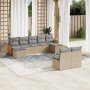 9-piece garden sofa set with beige synthetic rattan cushions by , Garden sets - Ref: Foro24-3260456, Price: 580,44 €, Discoun...