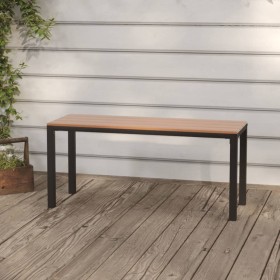 Garden bench steel and WPC brown and black 110 cm by , garden benches - Ref: Foro24-317142, Price: 84,99 €, Discount: %