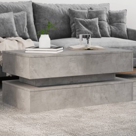 Coffee table with LED lights concrete gray 90x50x40 cm by , Coffee table - Ref: Foro24-839864, Price: 109,93 €, Discount: %