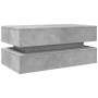 Mesa de centro con luces LED gris hormigón 90x50x40 cm de , Mesas de centro - Ref: Foro24-839864, Precio: 101,60 €, Descuento: %