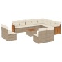 Set sofás de jardín con cojines 13 pzas ratán sintético beige de , Conjuntos de jardín - Ref: Foro24-3260560, Precio: 949,21 ...