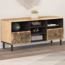 Solid mango wood TV cabinet 100x33x46 cm by , TV Furniture - Ref: Foro24-358230, Price: 126,95 €, Discount: %