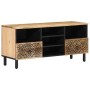 Solid mango wood TV cabinet 100x33x46 cm by , TV Furniture - Ref: Foro24-358230, Price: 127,99 €, Discount: %