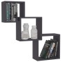 Gray plywood cube wall shelf 68x15x68cm by vidaXL, Shelves and shelves - Ref: Foro24-800272, Price: 24,39 €, Discount: %