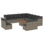 Set mit 14 Gartensofas mit Kissen synthetisches Rattangrau von , Gartensets - Ref: Foro24-3223939, Preis: 849,58 €, Rabatt: %