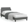 Bed frame with headboard in dark gray fabric 80x200 cm by , Beds and slatted bases - Ref: Foro24-373066, Price: 105,83 €, Dis...