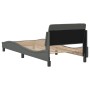 Bed frame with headboard in dark gray fabric 80x200 cm by , Beds and slatted bases - Ref: Foro24-373066, Price: 105,83 €, Dis...