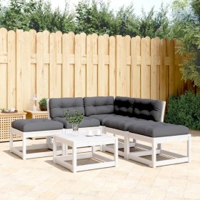 5-piece garden sofa set with solid white pine wood cushions by , Garden sets - Ref: Foro24-3216966, Price: 477,99 €, Discount: %