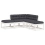 5-piece garden sofa set with solid white pine wood cushions by , Garden sets - Ref: Foro24-3216966, Price: 479,32 €, Discount: %