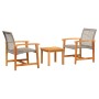 3-teiliges Bistro-Set aus grauem PE-Rattan und Akazienholz von , Modulare Sofas für den Außenbereich - Ref: Foro24-367602, Pr...