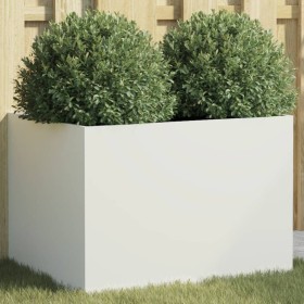 Jardinera de acero laminado en frío blanco 62x47x46 cm de , Maceteros y jardineras - Ref: Foro24-841602, Precio: 104,86 €, De...