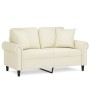 2-seater sofa with cream velvet cushions 120 cm by , Sofas - Ref: Foro24-3200943, Price: 239,62 €, Discount: %