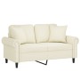 2-seater sofa with cream velvet cushions 120 cm by , Sofas - Ref: Foro24-3200943, Price: 239,62 €, Discount: %