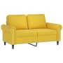 Sofá de 2 plazas con cojines terciopelo amarillo 120 cm de , Sofás - Ref: Foro24-3200941, Precio: 240,99 €, Descuento: %