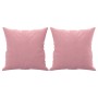 Sofá de 2 plazas con cojines terciopelo rosa 140 cm de , Sofás - Ref: Foro24-3200948, Precio: 250,99 €, Descuento: %