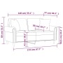 2-seater sofa with pink velvet cushions 140 cm by , Sofas - Ref: Foro24-3200948, Price: 251,46 €, Discount: %