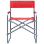 Director's chairs 2 units red steel by , Garden chairs - Ref: Foro24-47919, Price: 93,18 €, Discount: %