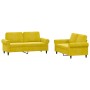 Yellow velvet 2-piece sofa set with cushions by , Sofas - Ref: Foro24-3202216, Price: 501,69 €, Discount: %