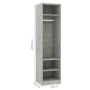 Armario de madera contrachapada gris hormigón 50x50x200 cm de vidaXL, Armarios roperos - Ref: Foro24-800238, Precio: 106,79 €...