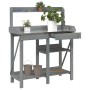 Potting Bench with Shelves Solid Gray Fir Wood by , Pot stands - Ref: Foro24-368433, Price: 114,99 €, Discount: %