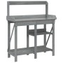 Potting Bench with Shelves Solid Gray Fir Wood by , Pot stands - Ref: Foro24-368433, Price: 114,99 €, Discount: %