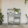 Potting Bench with Shelves Solid Gray Fir Wood by , Pot stands - Ref: Foro24-368433, Price: 114,99 €, Discount: %