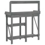 Potting Bench with Shelves Solid Gray Fir Wood by , Pot stands - Ref: Foro24-368433, Price: 114,99 €, Discount: %