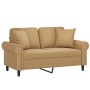 2-seater sofa with brown velvet cushions 120 cm by , Sofas - Ref: Foro24-3200942, Price: 238,99 €, Discount: %