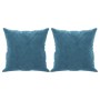 2-seater sofa with blue velvet cushions 140 cm by , Sofas - Ref: Foro24-3200954, Price: 250,99 €, Discount: %