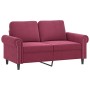 Sofa set with cushions 2 pieces red velvet by , Sofas - Ref: Foro24-3202234, Price: 509,07 €, Discount: %