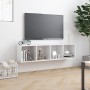 Estantería/mueble de TV blanco brillo 143x30x36 cm de vidaXL, Estantes y estanterías - Ref: Foro24-800267, Precio: 65,15 €, D...