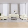 Cream velvet 3-piece sofa set with cushions by , Sofas - Ref: Foro24-3202198, Price: 706,01 €, Discount: %