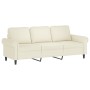 Cream velvet 3-piece sofa set with cushions by , Sofas - Ref: Foro24-3202198, Price: 706,99 €, Discount: %