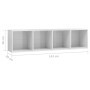 Glänzend weißes Regal/TV-Schrank 143x30x36 cm von vidaXL, Regale und Regale - Ref: Foro24-800267, Preis: 65,15 €, Rabatt: %