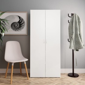 White plywood shoe cabinet 80x35.5x180 cm by vidaXL, Shoe racks and shoe organizers - Ref: Foro24-800288, Price: 140,49 €, Di...