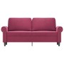 Sofá de 2 plazas de terciopelo rojo tinto 140 cm de , Sofás - Ref: Foro24-359533, Precio: 237,99 €, Descuento: %