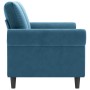 2-Sitzer-Sofa aus blauem Samt, 140 cm von , Sofas - Ref: Foro24-359538, Preis: 237,67 €, Rabatt: %