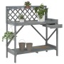 Solid gray fir wood planter stand with lattice. by , Pot stands - Ref: Foro24-368430, Price: 85,51 €, Discount: %