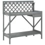 Solid gray fir wood planter stand with lattice. by , Pot stands - Ref: Foro24-368430, Price: 85,51 €, Discount: %