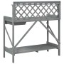 Solid gray fir wood planter stand with lattice. by , Pot stands - Ref: Foro24-368430, Price: 85,51 €, Discount: %