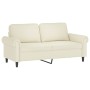 Cream velvet 2-piece sofa set with cushions by , Sofas - Ref: Foro24-3202238, Price: 484,13 €, Discount: %