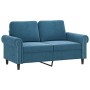 2-teilige Sofagarnitur aus blauem Samt mit Kissen von , Sofas - Ref: Foro24-3202259, Preis: 525,15 €, Rabatt: %