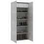 Mueble zapatero madera contrachapada gris 80x35,5x180 cm de vidaXL, Zapateros y organizadores de calzado - Ref: Foro24-800292...