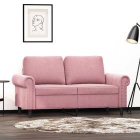 2-seater sofa pink velvet 120 cm by , Sofas - Ref: Foro24-359522, Price: 250,30 €, Discount: %