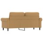 Braunes 2-Sitzer-Sofa aus Samt, 140 cm von , Sofas - Ref: Foro24-359536, Preis: 237,67 €, Rabatt: %